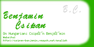benjamin csipan business card